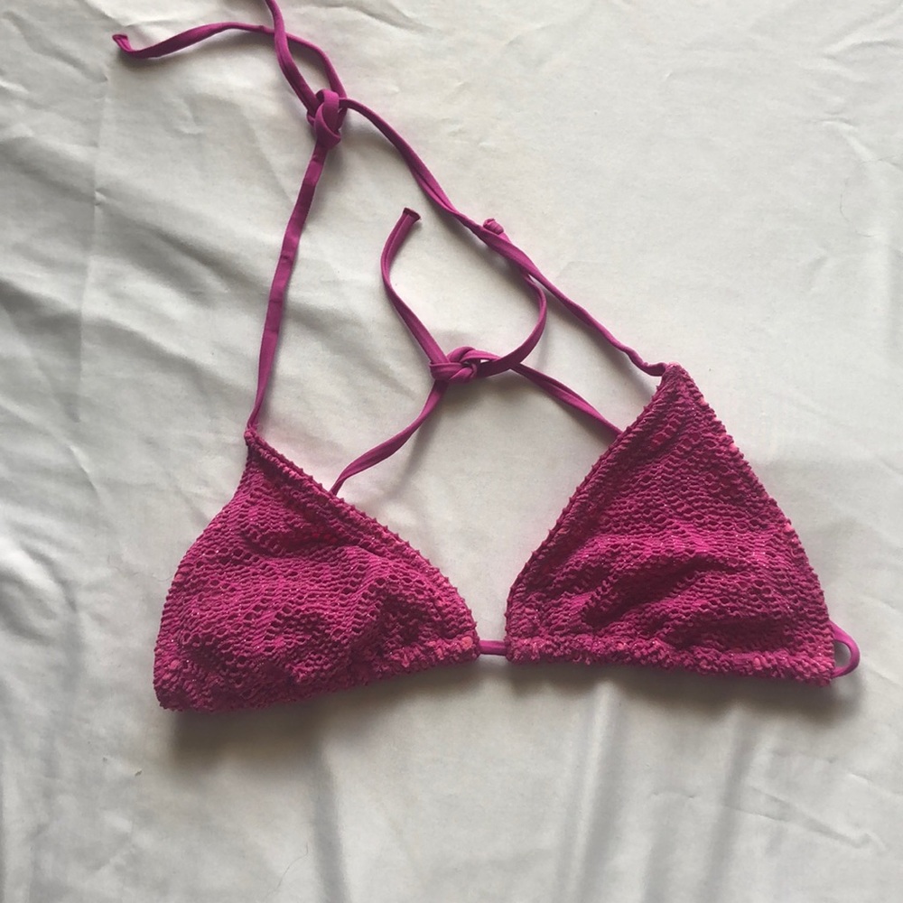Pink bikini top